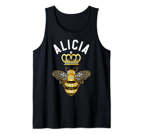 Bild: Alicia Name Alicia Geburtstagsgeschenke K�nigin Krone Biene Alicia Tank Top f�r 17,99 EUR bei amazon.de
