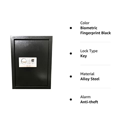 Digital Electronic Flat Recessed Wall Hidden Safe Security Box Jewelry Gun Cash (Biometric Fingerprint Black) #TOP5