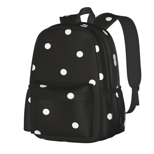 Sac à dos d'écolier à pois, cartable mixte école et voyage
