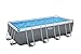 Produktbild Bestway Power Steel Frame Pool Komplett-Set mit Sandfilteranlage 549 x 274 x 132 cm, grau, eckig