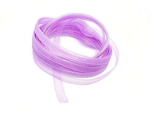10 Mètres DE RUBAN ORGANZA VIOLET 6 mm - CREATION BIJOUX PERLES SCRAPBOOKING