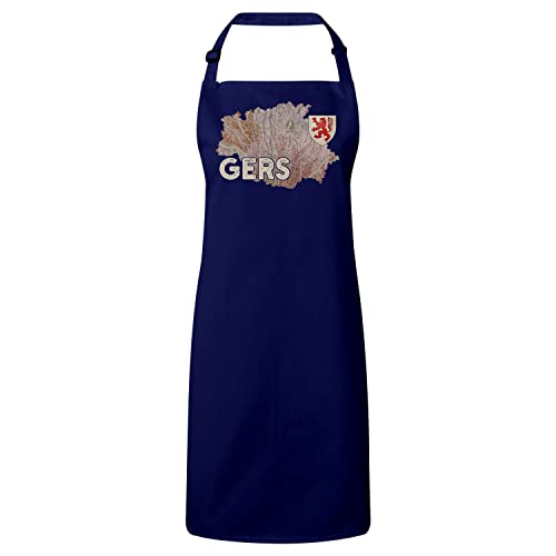 Tablier Cuisine Navy Gers - Idée cadeau originale souvenir Auch Occitanie