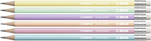 Grafietpotlood - STABILO Swano Grafiet Pastel HB Potlood 6st Verschillende Kleuren - Image 3