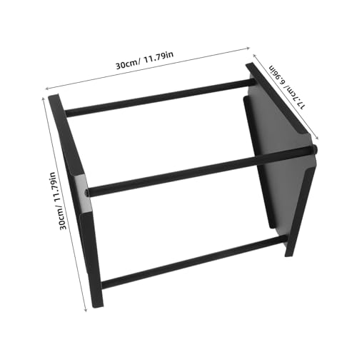 Estante de baño de esquina resistente organizador metálico doble para cosméticos 4