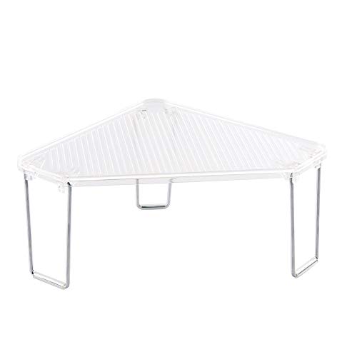 InterDesign Linus Corner Storage Shelf for Kitchen Cabinets, Countertops, Pantries - Clear.