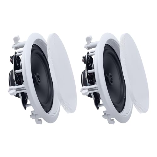 VEVOR Enceinte Encastrable Plafond 203,2 mm Enceintes de Plafond 1 Paire pour Intérieur Humide,...