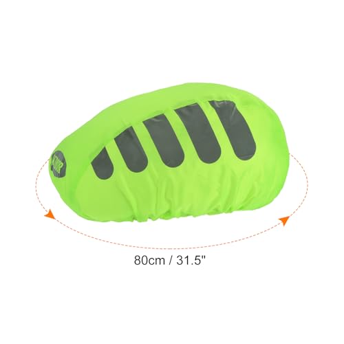 PATIKIL Cycling Bicycle Helmet Cover, Motorcycle Helmet Rain Covers Ride Gear Helmet Cover with Reflective Strip for Road Cycling Green - Image 2