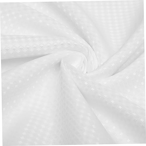 Rideau de douche lavable anti-éclaboussures blanc gaufré en polyester