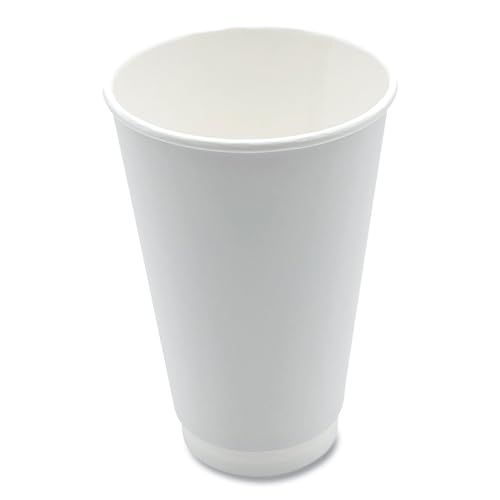 Boardwalk Paper Hot Cups, 500 Count, 16 oz, White, Double-Walled by Boardwalk - Used condition - US$31.28