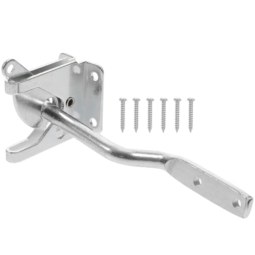 Housoutil Pestillo para Puerta de Madera Galvanizado Pestillo de Seguridad para Cercas y Puertas Exteriores Cierre Resistente y Confiable para Jardín y Granja Acabado Plateado