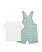 Little Me Clothes for Baby Boys' Whales Shortall Set, Aquifer/Marshmallow, 3 Months