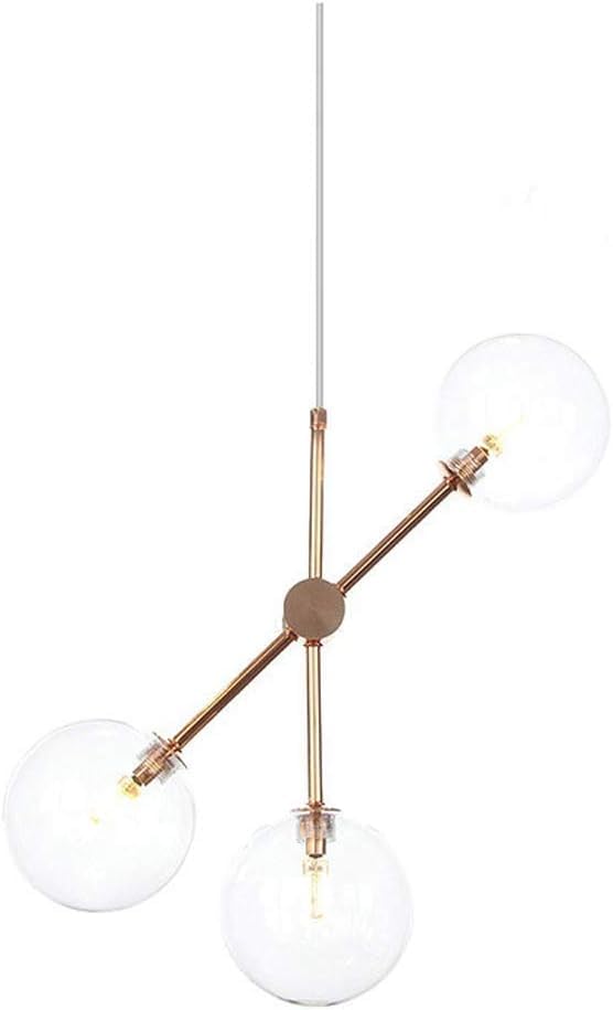 Lámpara de araña rosa con bola de cristal moderna y base dorada G4 para techo
