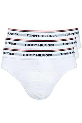 Tommy Hilfiger 3p Brief Slip, Blanco (Blanco 100), Medium para Hombre