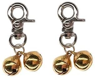 Uniglow Pets. Pet Charms. Pet Jewelry. Cat And Dog Collars, Pendants, Necklaces. Puppy Collar Accessories. Nickel-Plated Hardware Bells. Pet Tags. Pet Collar. (*Gold, 2 Set Collar Bells) #TOP19