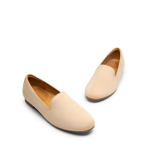 Image of DREAM PAIRS Round Toe Flats for Women Dressy Comfortable, Slip-On Dress Business Casual Office Work Shoes for Women