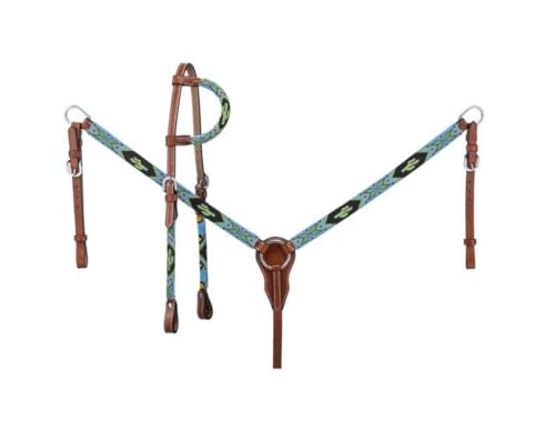 Tough 1 Turquoise Beaded Cactus Tack Set