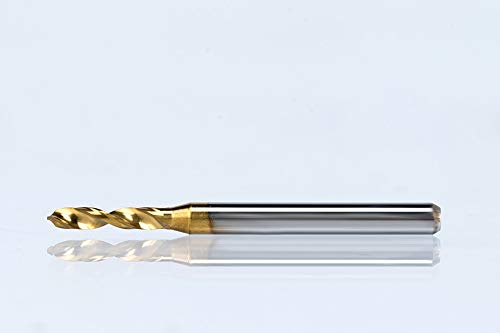 Punte da trapano for fresa, punta for incisione, 10 pezzi Mini punta da trapano for PCB in carburo di titanio con rivestimento in titanio da 2,2 mm a 3,175 mm Utensile CNC for circuito stampato Set di