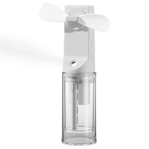 Gcerfby - Ventilador de nebulizador portátil, dispositivo de refrigeración de agua manual, humidificador eléctrico, 4 x 4 x 14 cm, fácil de usar, portátil para viajes, al aire libre, senderismo,