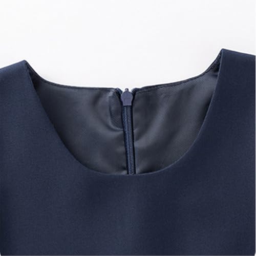 LittleSpring Girls School Uniform Jumper Dress A- Line Sleeveless Pleated Dresses2