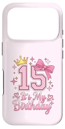 It's My 15�΂̒a���� ���̎q �R�P�b�g���{�� �s���N 15�� �X�}�z�P�[�X iPhone 17 Pro �p