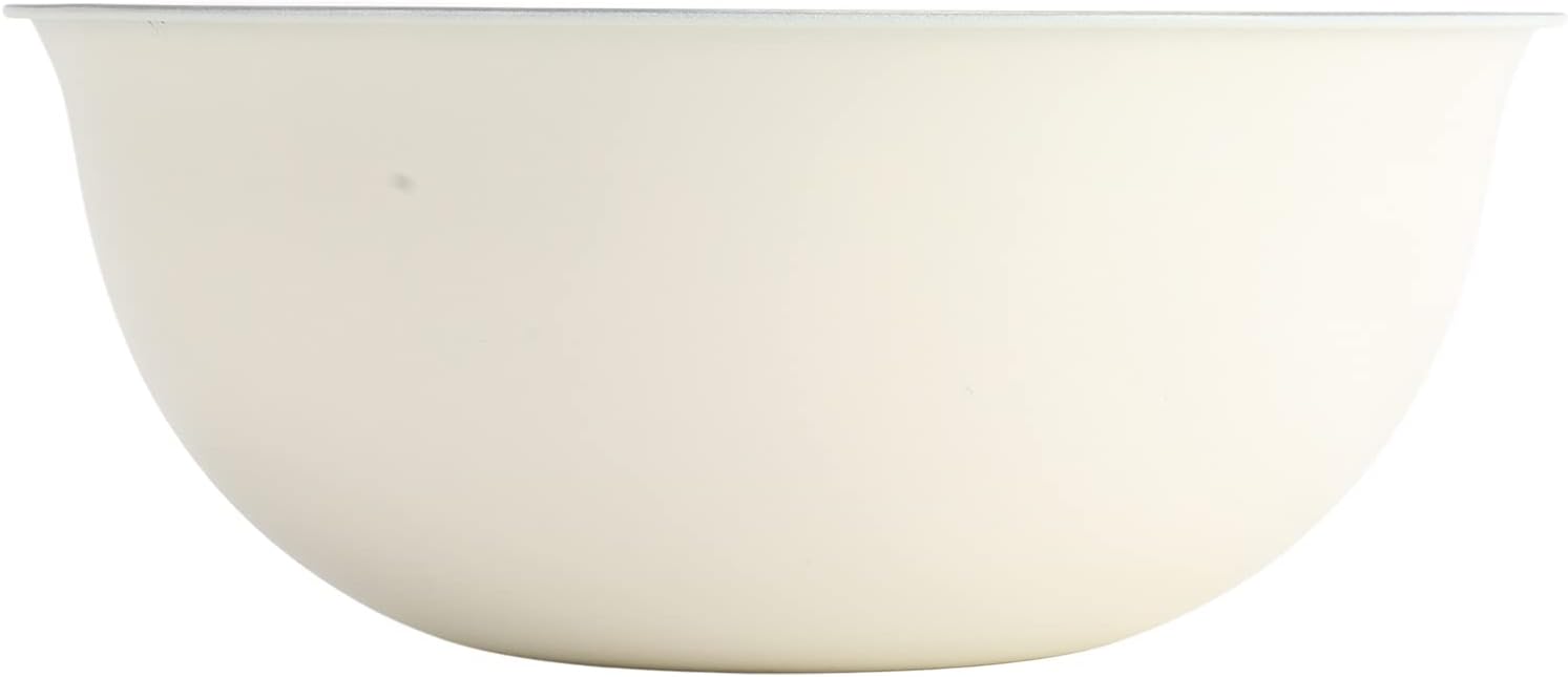 3PCS 304 Stainless Steel Mixing Bowl,Home Kitchen Salad Basin Baking Knead Dough Egg Bowl with Scale (Cream White)