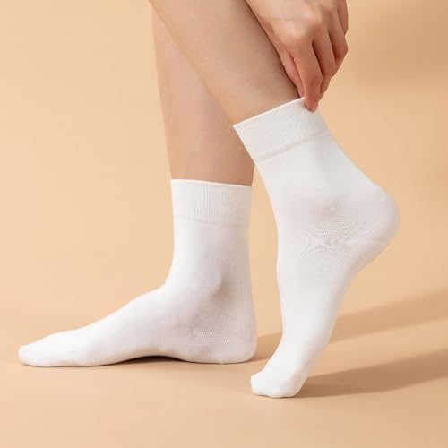Image of Ndoobiy Womens Socks for Women Crew Ankle Long Cotton 6 Pairs