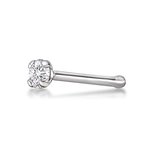 Lavari Jewelers 0.05 Carat Diamond Straight Bone Nose Stud (22G)