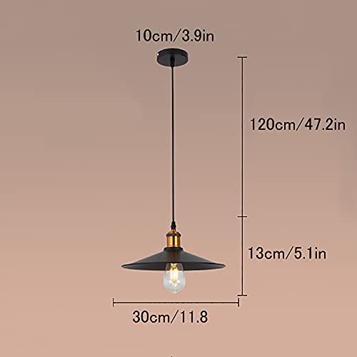 Suspension E27 retro industrielle noire pour embellir un ilot de cuisine - 4