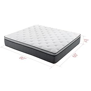 Mattress Queen Size, 12 inch Hybrid Queen Mattresses in a Box, with Gel Memory Foam, Pocket Springs for Motion Isolation, Medium Firm Matress, CertiPUR-US, 100-Night Trial, 60"x80"x12" Mattress Queen Size 12 inch Hybrid Queen Mattresses in a Box with Gel Memory Foam Pocket Springs for Motion Isolation Medium Firm Matress CertiPUR US 100 Night Trial 60x80x12