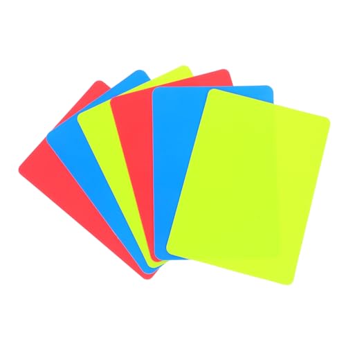 TOYANDONA 6 Piezas Tarjetas de Árbitro PVC Rojo Azul Accesorio Deportivo Resistente para Fútbol y Voleibol Reglamentario Profesional para Árbitros y Partidos
