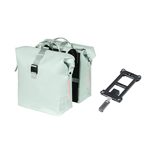 Basil Soho Bolsa De Doble Bicicleta, Unisex Adulto, Color Verde, 41 Liter