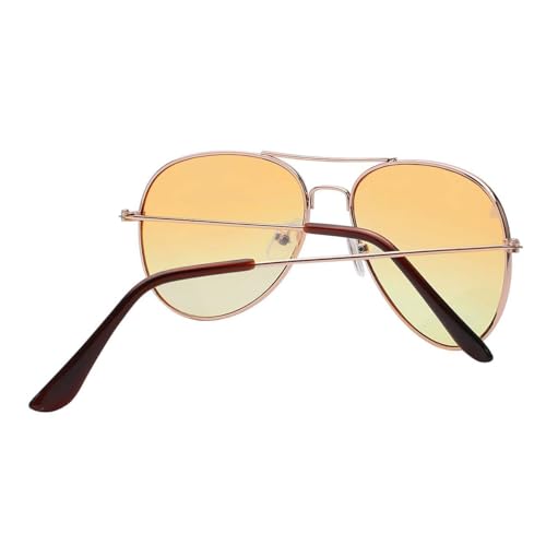 Image of OWL Aviator Pilot Sunglasses for Women and Men Size Medium Gold, Black, Silver, Bronze, Colorful Metal Frame