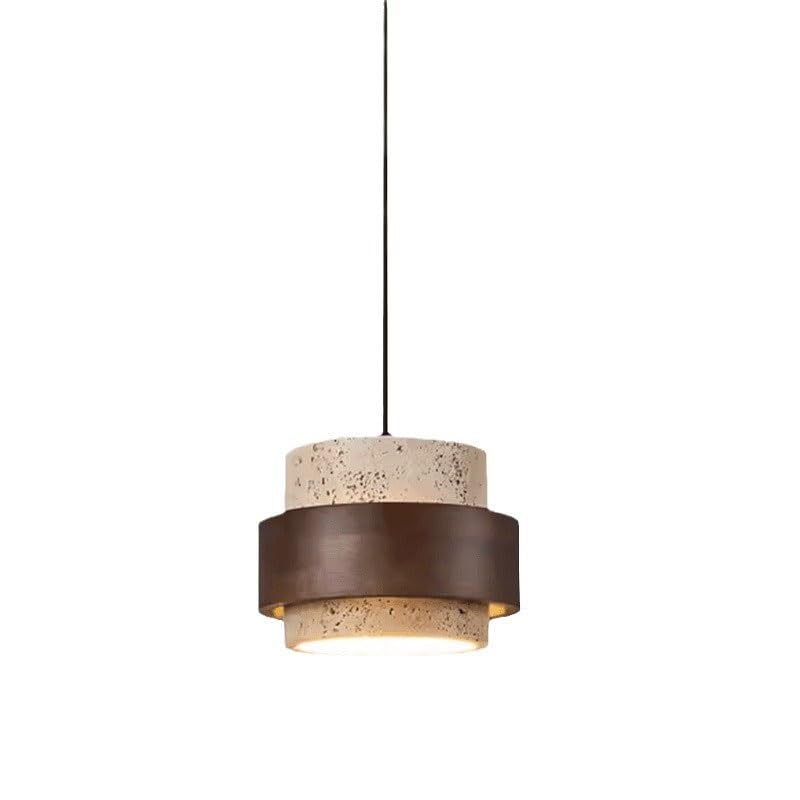 Lampe suspendue en travertin jaune pour une ambiance de salle à manger chaleureuse et vintage