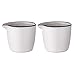 Housoutil 2 Pièces Mini Creamer Cruche Petite Café Lait Pot de Crème Servant Pichets Sauce Lait Pichet Cruche Crémier Café Sirop Pot Serveur pour La Cuisine Blanc