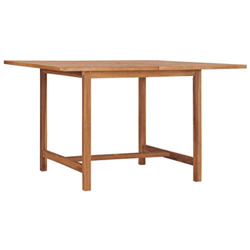 mtlskopl 47.2x47.2 in Square Teak Dining Table Golden Brown Solid