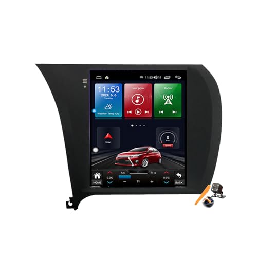 Autoradio 2 Din Android 14.0 avec récepteur FM BT et commandes au volant SWC