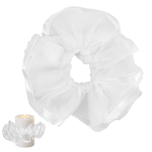 TaleMoon Attrape-Gouttes Bougie de Communion，Arrêt-Gouttes/arrêt-Gouttes avec Bord，Arrêt-Gouttes de Bougie Blanc，Arrêt-Gouttes pour Bougies de 3-5 cm de diamètre