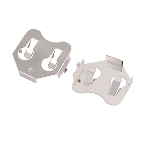 Aexit 20Pcs Placas para Batería CR2032/BR2025 Tono Plata miniatura 2