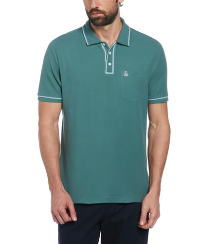 Original Penguin Herren Earl Polo Org PIQ St Polohemd, Seekiefer, XL