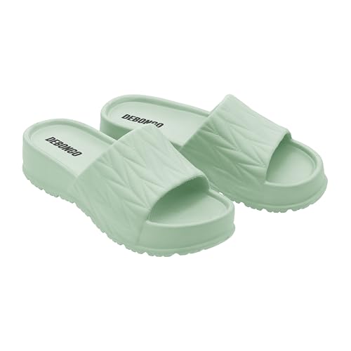 Image of DEBONGO Textured Comfortable Slider for Women | EVA Open Toe Sliders with Textured Upper and Cushioned Sole | Easy Slip-On Sandals for Relaxed Styling and Movement