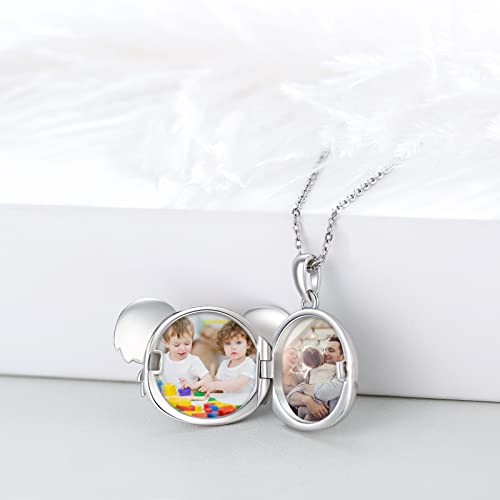 Conbo Locket Necklace That Holds Pictures Sterling Silver Koala Bear Photo Locket Necklace For Women Girls #TOP3