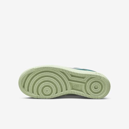 Nike Air Force 1 Crater Big Kids' Shoes (DM1086-300, Bright Spruce/Volt/Barely Volt/Phantom) Size 4.52