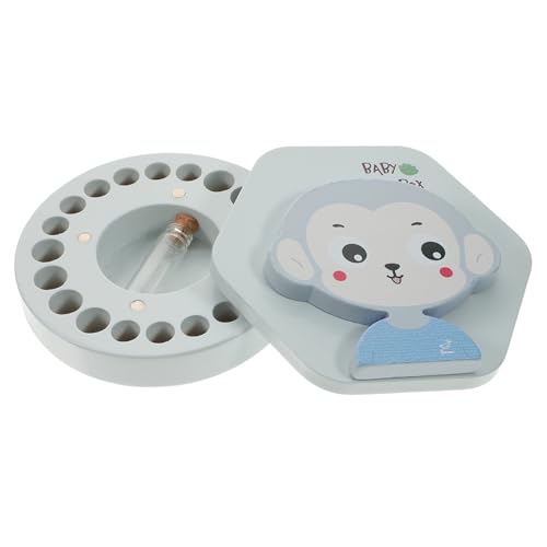 CORHAD Tooth Box Keepsake Monkey Design Teeth Storage Case for Boys First Tooth Hair Curl Memorial Present Tooth Fairy Box