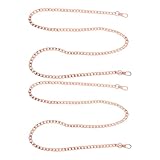 MERRYHAPY Cadenas de Bolsos Metálicas de 2 Piezas en Rosa Dorado Correas de Repuesto para Bolsos sin Asas Accesorio Ligero Uso Manual para Mujeres