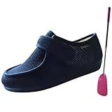 Tovipié - Blandipié -Zapatos Ortopédicos Mujer-Fabricado en España-Cierre Austable con Velcro + Calzador Extensible-Zapatillas Antideslizantes Horma Ancha Cómodas en Casa-Zapatos Hombre Pies Delicados