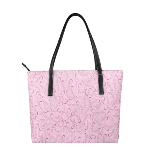 Sac à main de luxe imperméable en polyuréthane à ruban rose