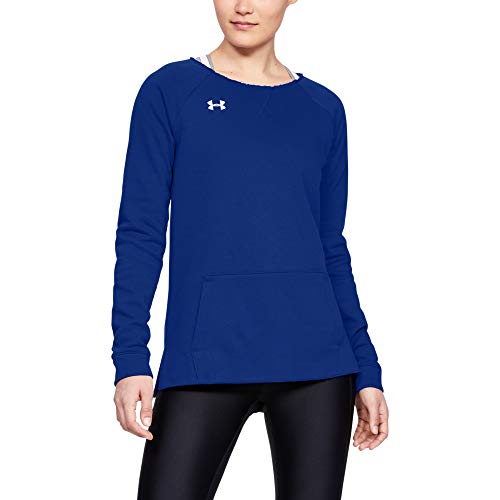 Under Armour Women's UA Hustle Fleece Crew SM Blue