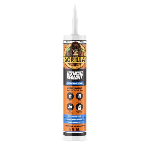 Gorilla Ultimate Sealant Window & Door Caulk, 9 oz Cartridge, White - image 1