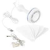 Abcidubxc USB Ventilator, Silent 6 Blätter USB-betriebener Deckenventilator Mit Fernbedienung Timing 4-stufiger Hängender Ventilator Für Campingbett Schlafsaal Zelt Zeltventilator