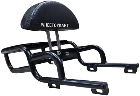 Heavy Carrier Back Rest with Adjustable Cushion Support for Bullet Enfield Meteor 350(Full Black)